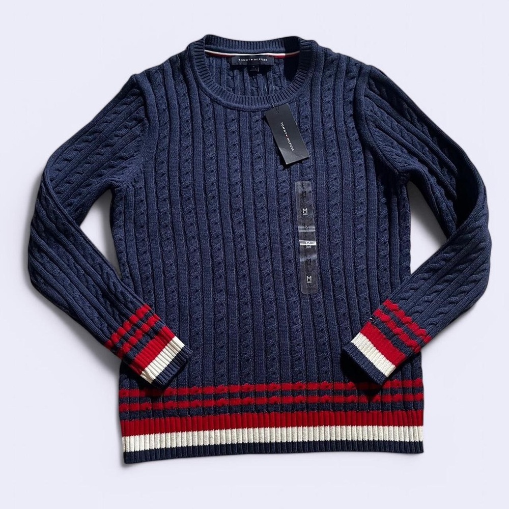 NWT Tommy Hilfiger 100% cotton cable knit sweater - M
